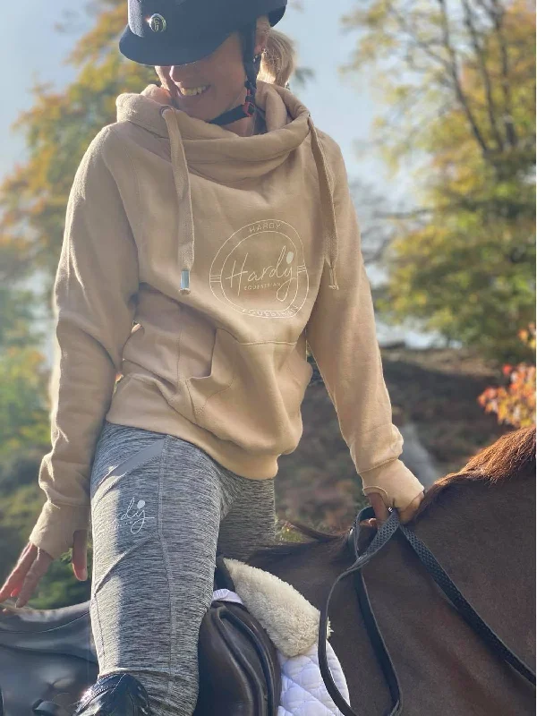 Hardy Equestrian Women's Cowl Neck Nude Hoodie Hoodie with Puffed Sleeves Voluminous Trendy Hardy Equestrian Women's Cowl Neck Nude Hoodie Hoodie with Puffed Sleeves Voluminous Trendy