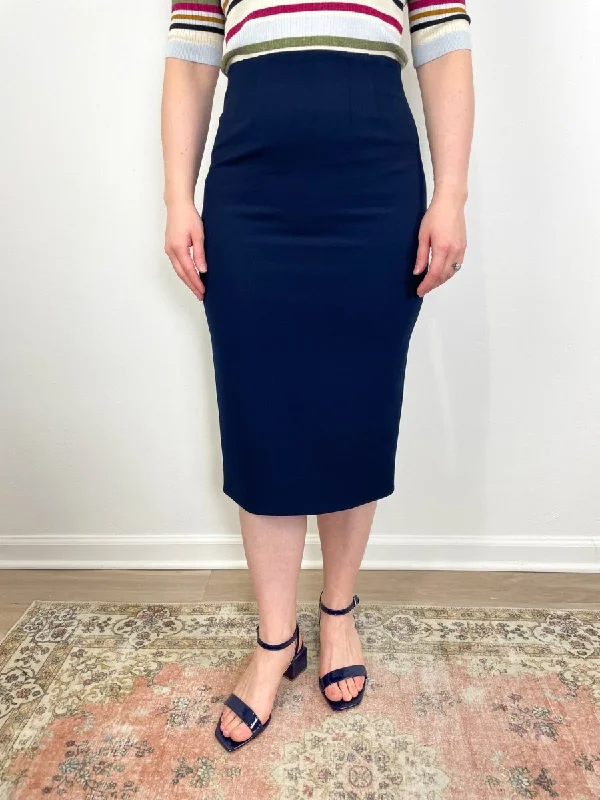 Holmes Skirt in Navy chiffon skirt flowing