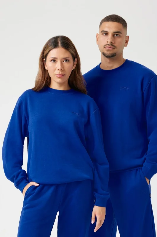 INSPORT UNISEX ALASKA ROYAL BLUE CREW SWEATSHIRT Hoodie with Embroidery Detailed Premium