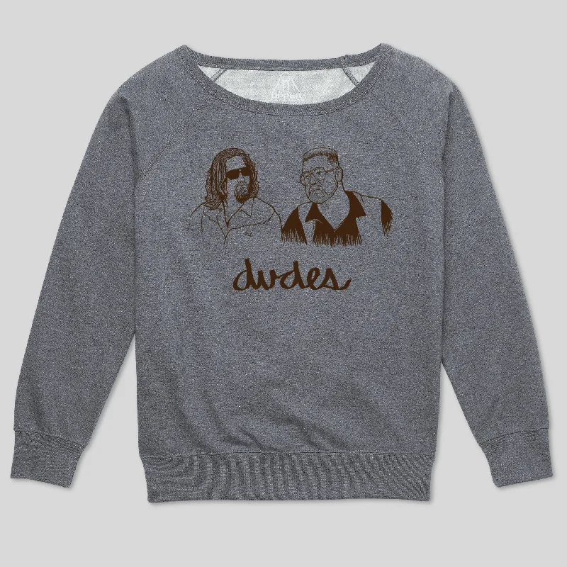 DUDES WOMEN'S SCOOP NECK SWEATSHIRT Hoodie with Belted Waist Structured Tailored