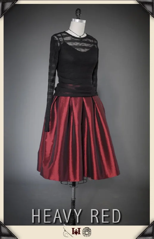 Jeweled Perception Red Taffeta Skirt cashmere skirt rich