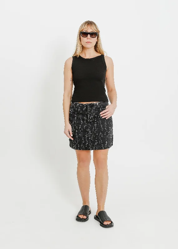 LARA MINI SKIRT  / ONYX pencil skirt chic