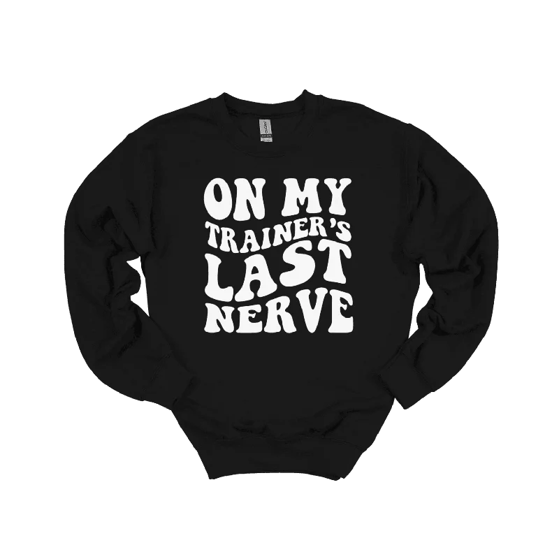 On My Trainer’s Last Nerve Sweatshirt Hoodie with Bell Sleeves Flared Feminine