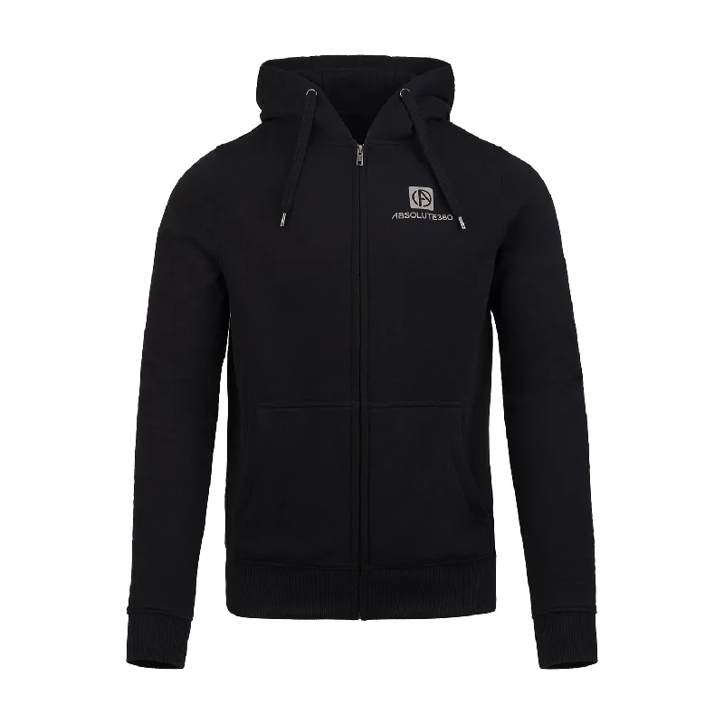 Logo Zip-Up Hoodie Hoodie with Lace Feminine Delicate