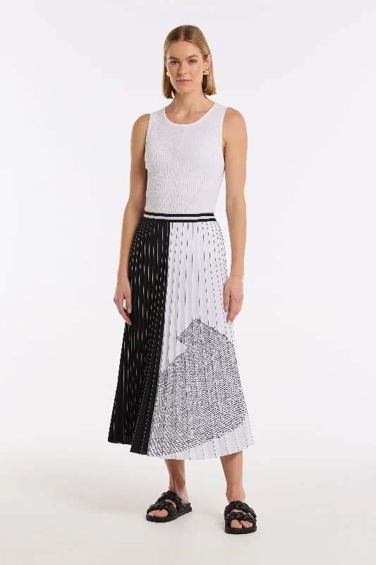 Marco Polo - YTMS55038 Pleated Mono Skirt slim fit skirt