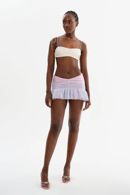MATTEA | Mesh Skort wool skirt warm