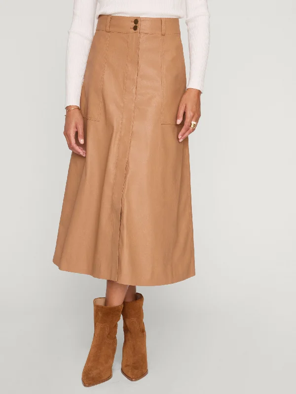 The Mica Vegan Leather Skirt cashmere skirt rich
