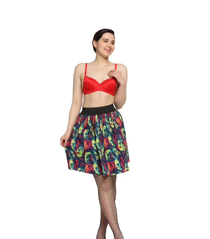 Monster Squad Printed Short Skirt velvet skirt luxurious