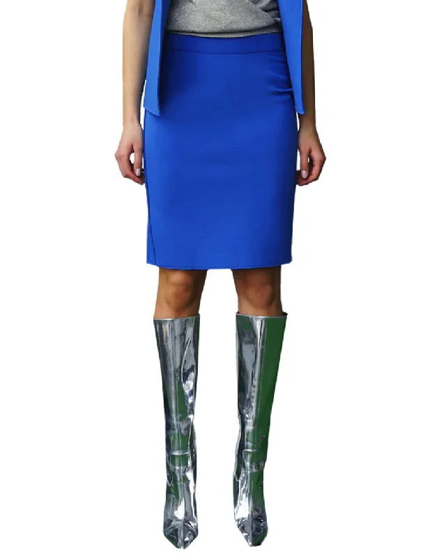 Royal Blue Corian Skirt leather skirt bold