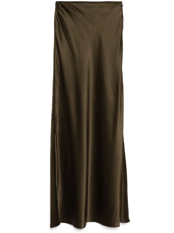 Odin Silk Skirt in Woodland cashmere skirt fine