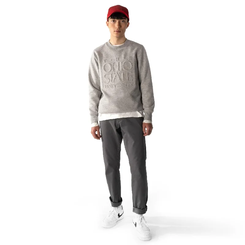 Ohio State Buckeyes Unisex Embossed Crewneck Sweatshirt Hoodie with Drawstring Waist Adjustable Fitted Ohio State Buckeyes Unisex Embossed Crewneck Sweatshirt Hoodie with Drawstring Waist Adjustable Fitted