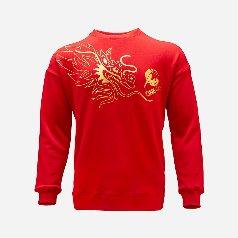 Year of the Dragon Creative Sweatshirt Hoodie with Sequins Glamorous Eye-catching
