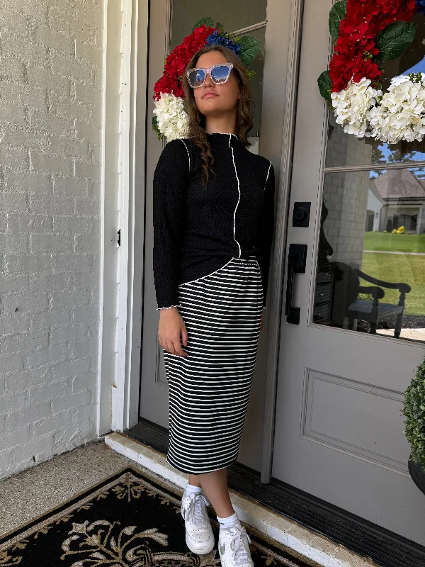 White/Blk Stripe