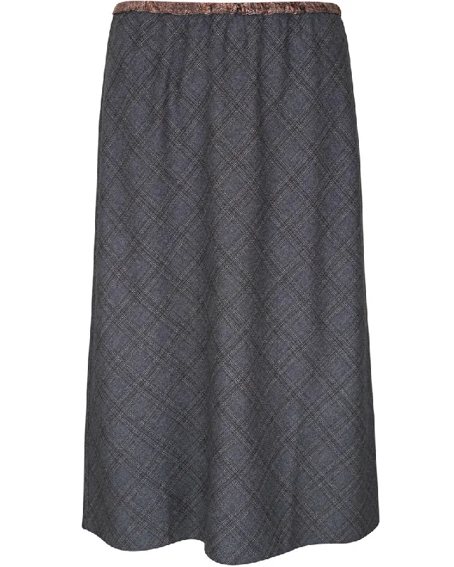 Grey Glen Plaid Bias Skirt corduroy skirt textured