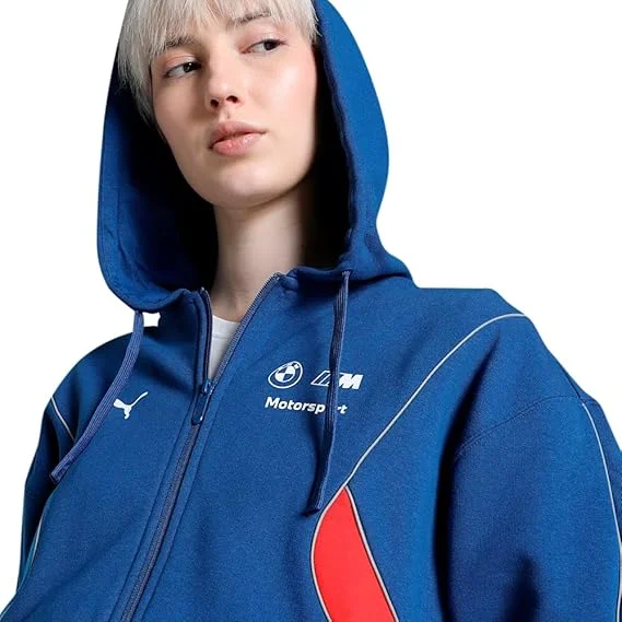 Puma Women's BMW M Motorsport Relaxed Fit Hooded Sweatshirt Hoodie with Illustration Artistic Creative Puma Women's BMW M Motorsport Relaxed Fit Hooded Sweatshirt Hoodie with Illustration Artistic Creative