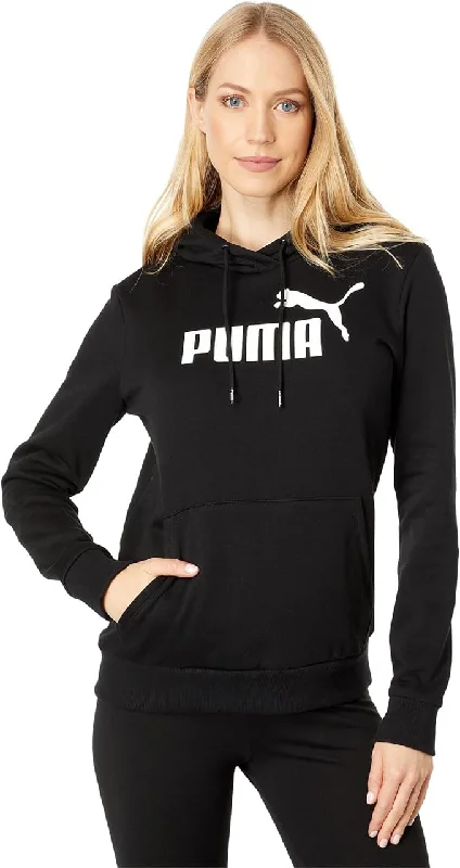 PUMA Women's Essentials Logo Fleece Hoodie Hoodie Crop Top Short Trendy