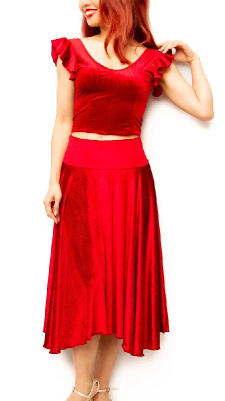 SKIRT - Julie (Velvet) cashmere skirt soft