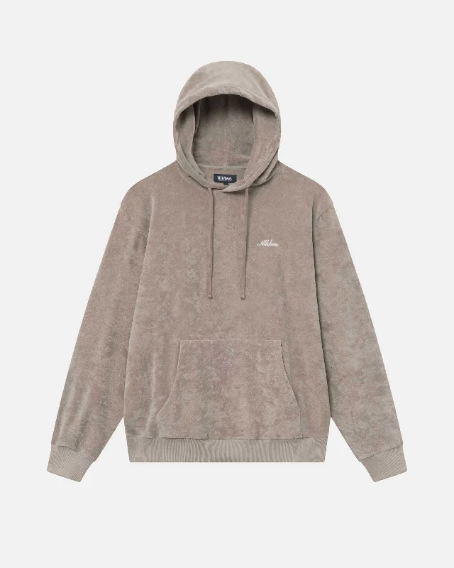Terry Hoodie Cashmere Hoodie with Elastic Cuffs Stretchable Comfortable