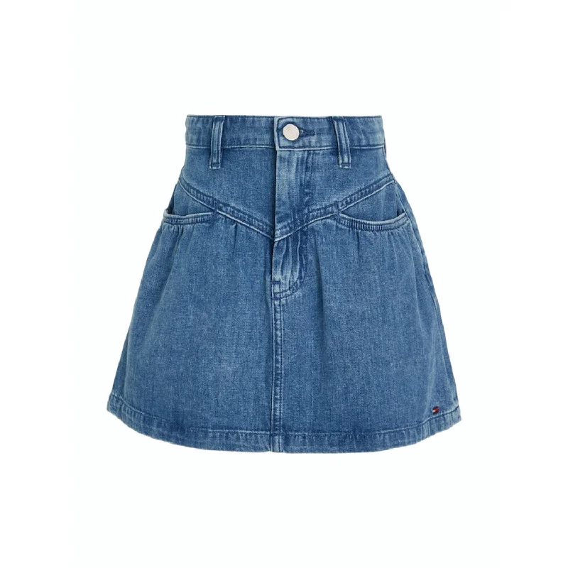 Tommy Hilfiger Ltweightdenim Denim Front Yoke Detail Skirt wool skirt breathable
