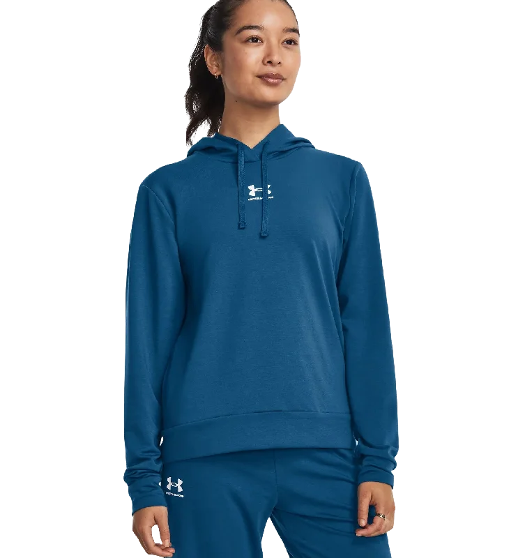 Under Armour Rival Terry Hoodie - Womens Hoodie with Drop Shoulder Relaxed Streetwear
