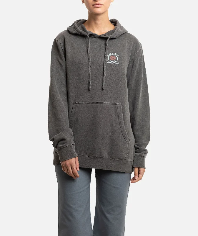 Undertow Hoodie - Charcoal Hoodie with Hem Detail Decorative Unique
