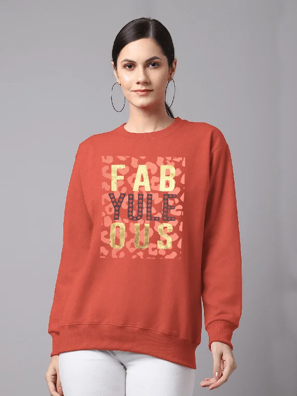 WOMEN'S FABYULEOUS FLEECE SWEATSHIRT Hoodie with Cropped Fit Short Trendy