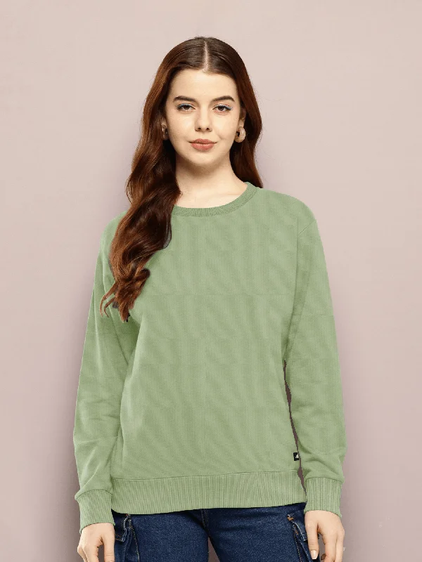 WOMEN'S FLEECE SAGE SWEATSHIRT Hoodie with Bell Sleeves Flared Feminine