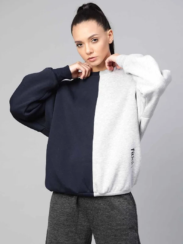 Women's Fleece Winter Colorblock Sweatshirt Hoodie with Tie-Dye Psychedelic Retro